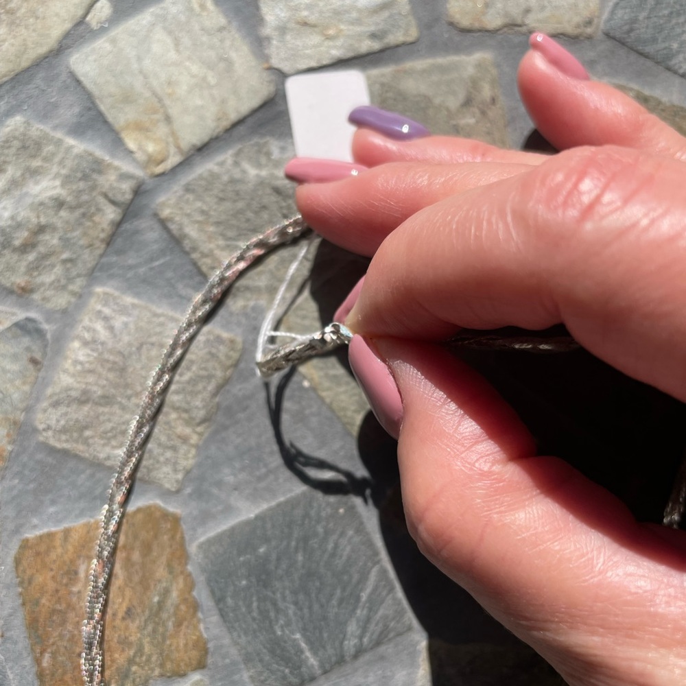 Sterling Silver Braid Chain - Picture 7 of 10